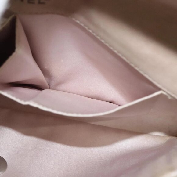 CHANEL New Travel line Choco Bar Chain Shoulder Bag Nylon Beige CC Auth 120002 - Picture 12 of 16